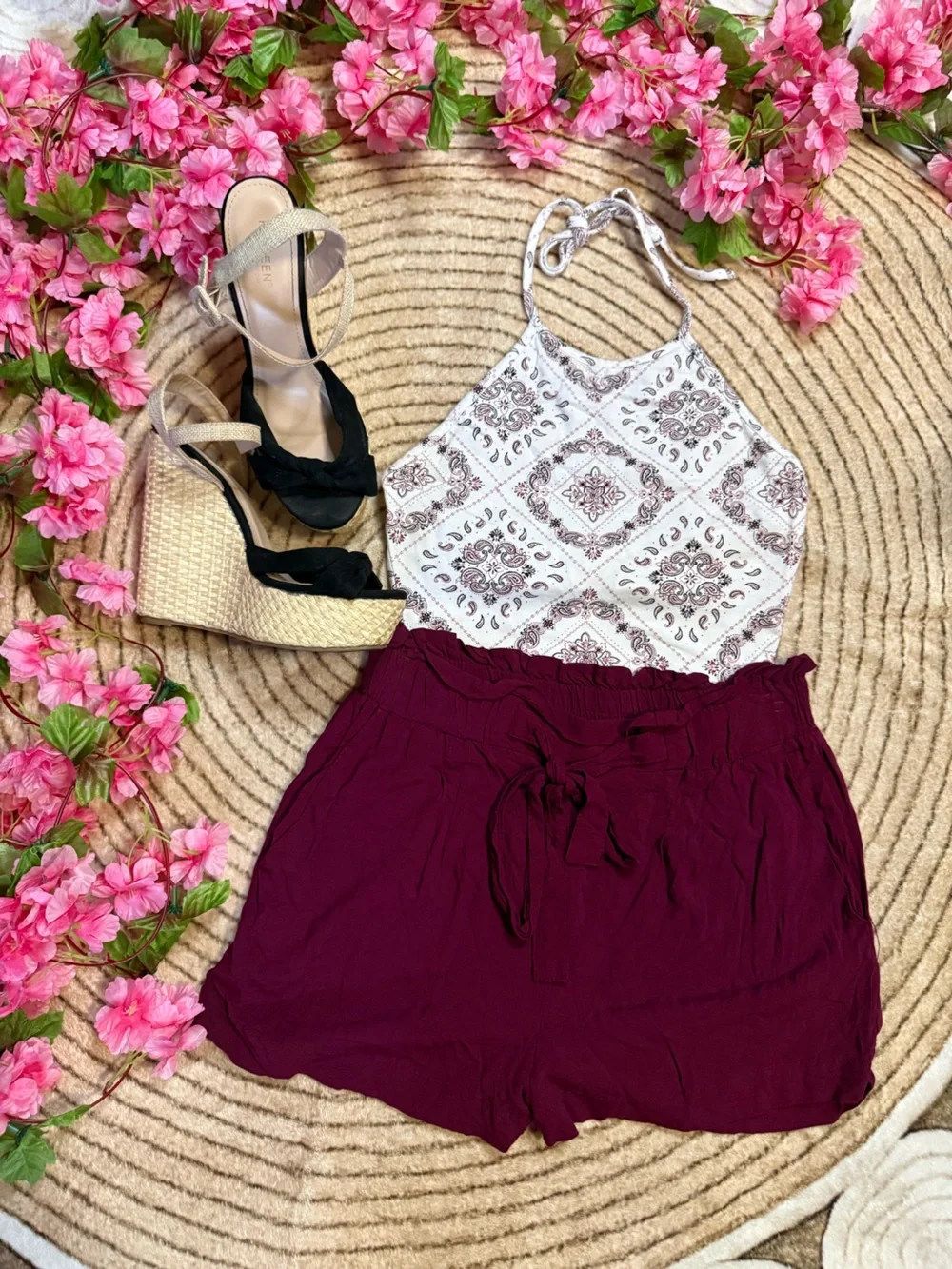 Burgundy Shorts - Size M